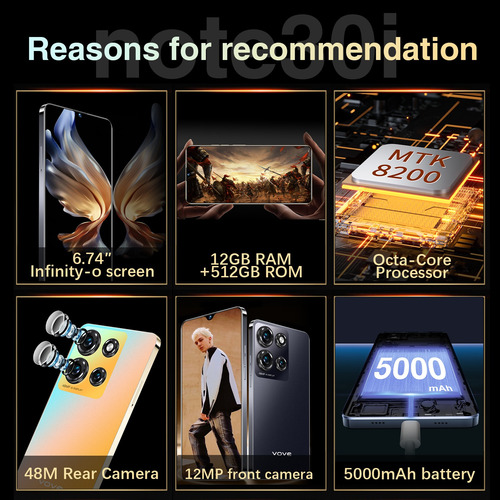 Note 30i Dual Sim 512gb/12gb Global Desbloqueado Celulares 2025 Más Popular Smartphone Android 13 Soporta Red 5g Ofertas Barato Promocionales