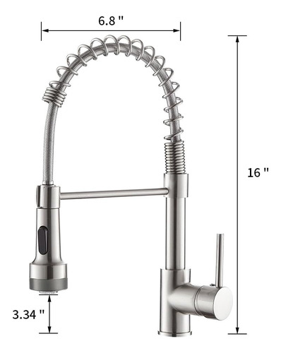 Grifo De Cocina De Níquel Fregadero Lavamanos Cocina Led