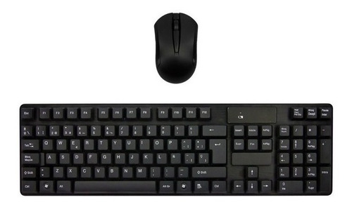 Combo Teclado Con Ñ Y Mouse Optico Inalambrico Wireless