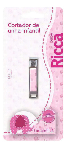 Cortador De Unhas Infantil Rosa Ricca