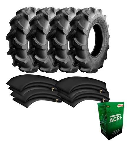 Kit 4 Pneus Tam1400 Microtrator 600-12 Tt 6r-1 Tm75 Pirelli