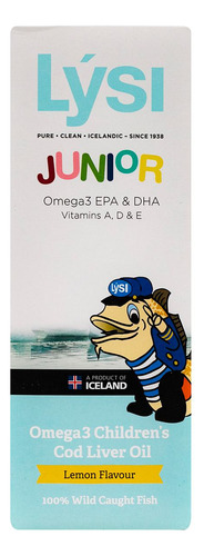 Lysi Omega 3 Epa Y Dha Aceite De Hígado De Bacalao Para Niño