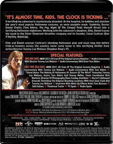 Imagen 2 de 3 de 4k Ultra Hd + Blu-ray Halloween 3 / Subtitulos En Ingles