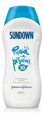 Protetor Solar Sundown Praia E Piscina Fps 30 200ml Johnsons