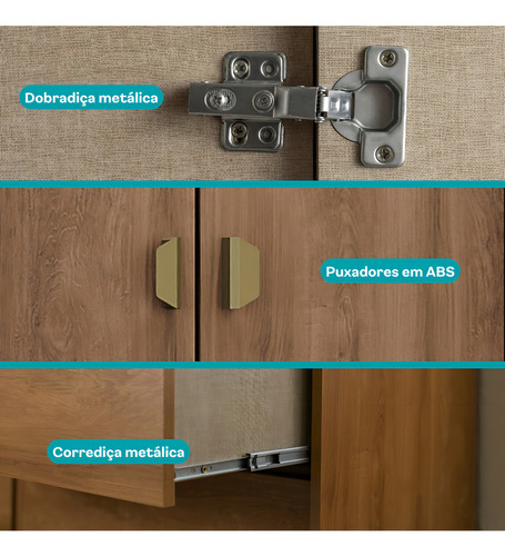 Guarda Roupa Casal 4 Portas Espelho Fit Carraro Freijó, color blanco roto