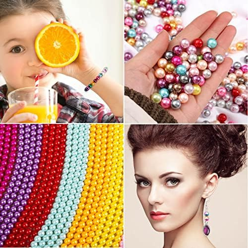 900 Cuentas De Perlas De 0.315 In Para Hacer Joyas, 28 Color
