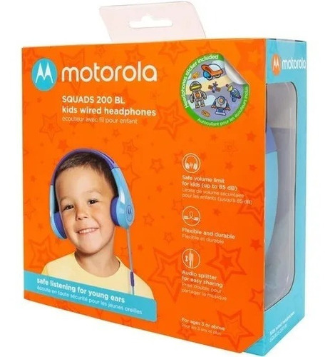 Imagen 6 de 6 de Audífonos Para Niños Motorola Squads 200 Control De Volumen