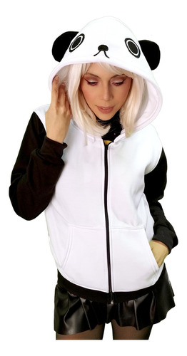 Sudadera Hoodie Panda Kawaii Bordada, Suave Y Afelpadita 