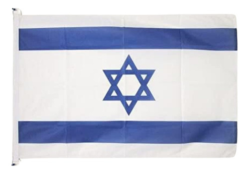 Bandeira de Israel 90cm x 60cm Israelense com anéis externos