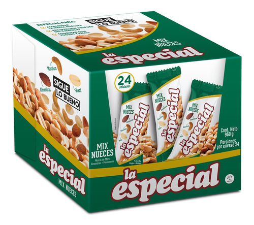 Maní La Especial Mezcla De Nueces X 24 Unidades X 40gr