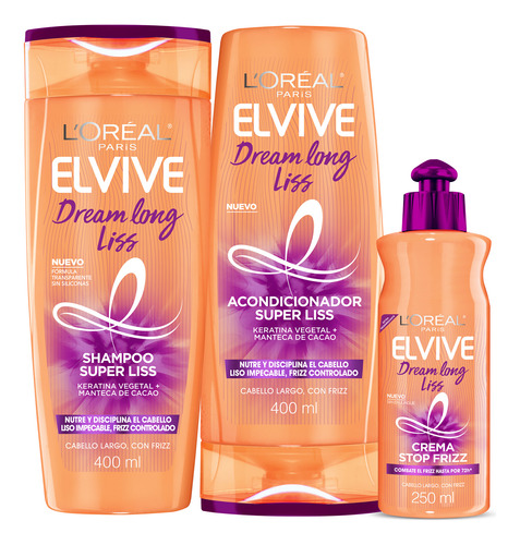 Combo Rutina Completa Anti Frizz Elvive Dream Long Loreal