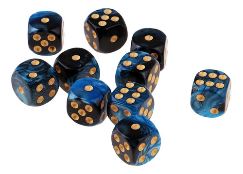 20 Piezas Resina Seis Lados Cuadrado Opaco D6 16mm Estándar
