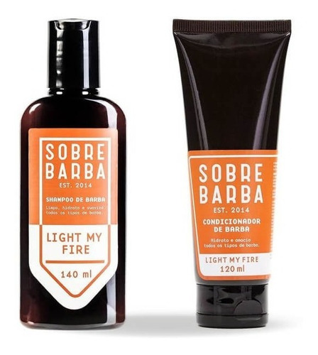 Kit Sobrebarba Shampoo E Condicionador Para Barba Light My F