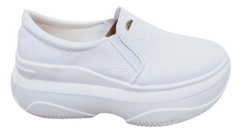 Tenis Plataforma Casual Mujer Blanco, Negro, Latte