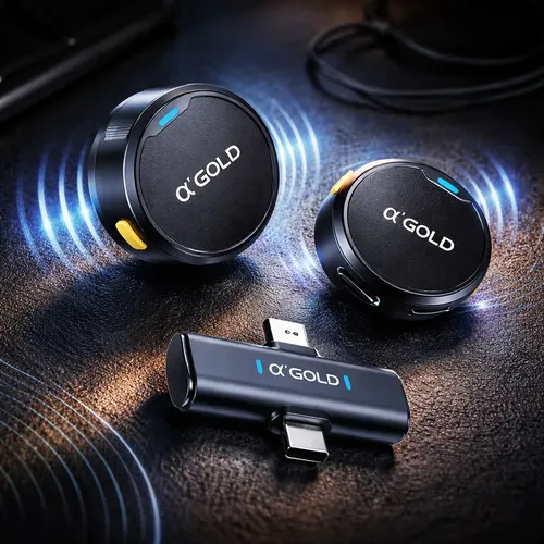 Microfone De Lapela Magnético 2in1 Light Usb-c Mcf-38d + Nf