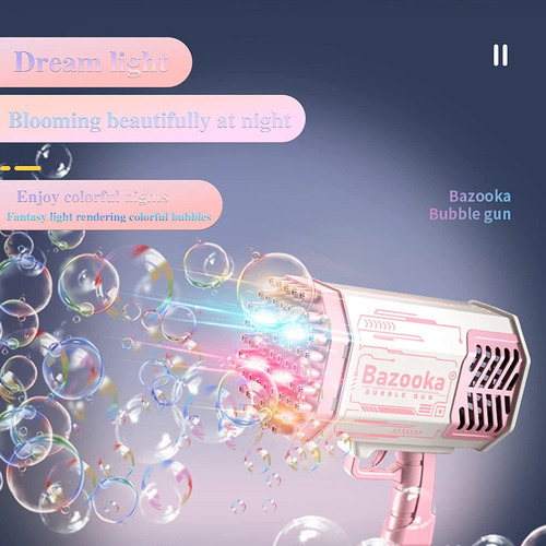A A * Máquina De Burbujas De 69 Agujeros Bubble Maker Luz