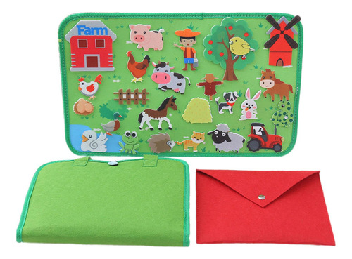 Juego De Tablero De Historia De Fieltro, Juguete Granja