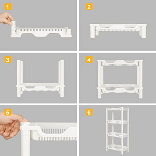 Elyken 4 Tier Shower Caddy Organizer Shelf Standing, 15.8 X