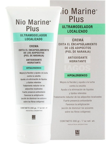  Crema Anticelulitis Para Cuerpo Lagos Nio Marine Plus 200g