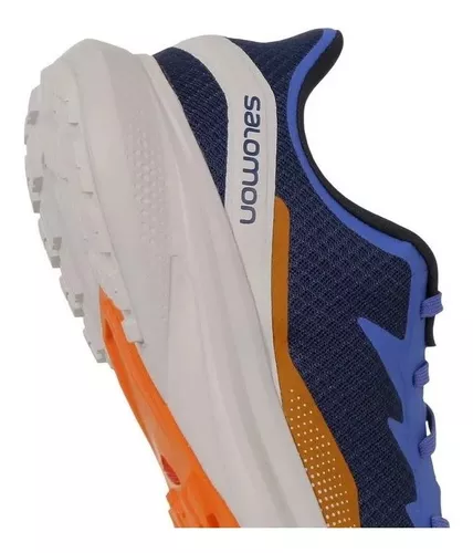 Zapatillas trail running Salomon Impulse azul naranja hombre