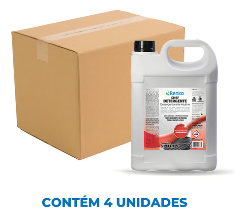 Limpador Renko Chef Detergente em garrafa4 unidades