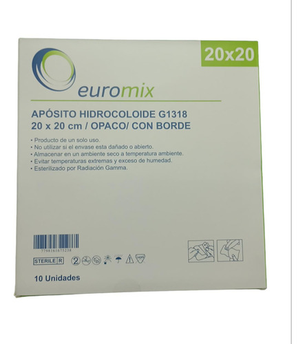 Aposito Hidrocoloide T/duoderm Grueso 20 X 20cm Pack X 2 Uds Blanco