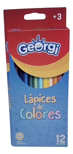 Lapiz Color Giorgi Largo X 12 Colores Pack 15 Cajitas