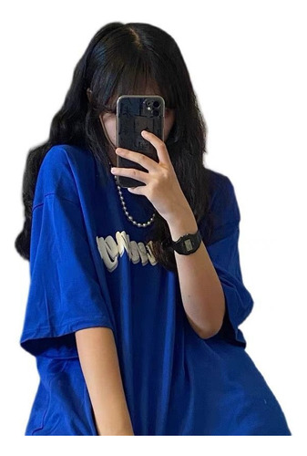 Playera De Manga Corta Klein Blue Para Mujer Design Sense Ni