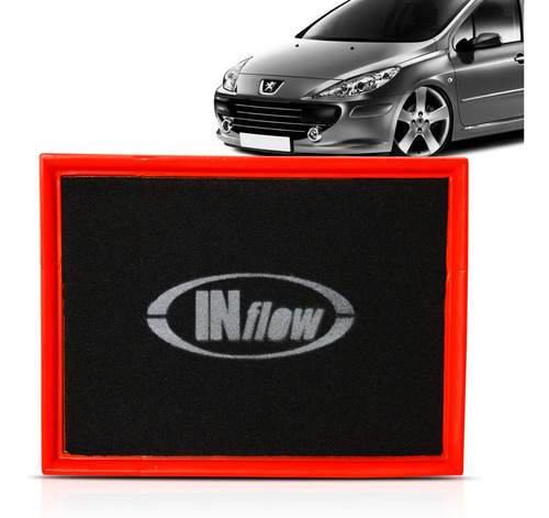 Filtro De Ar Esportivo Peugeot 307 04 05 A 07 08 09 10 11 12