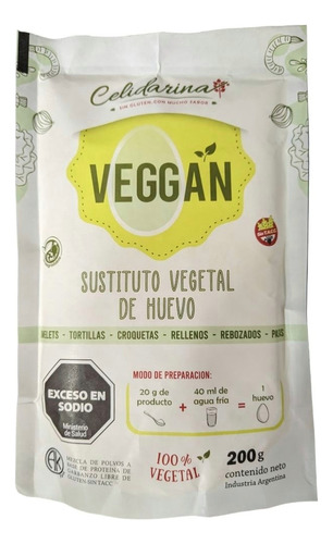 Sustituto Vegetal De Huevo X 200 Gr - Vegan Sin Tacc