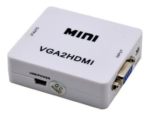 Adaptador Conversor Vga A Hdmi 1080p Con Salida De Audio