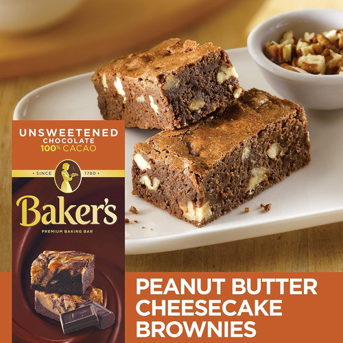 Bakers Premium Bar Baking Unsweet Chocolate 113g Importado