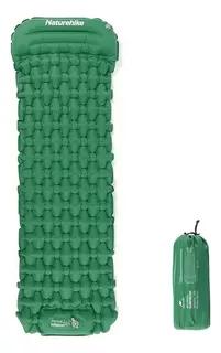 Colchoneta inflable con almohada y bomba de aire incorporada Naturehike Color Verde