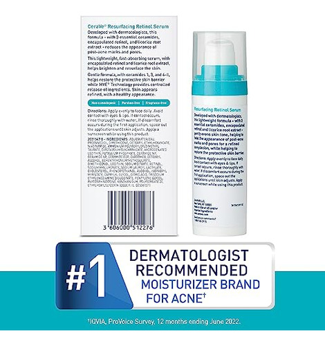 Sérum Cerave Retinol Para Marcas Pós-acne E Textura Da Pele