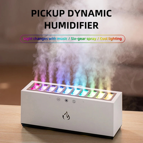 Umidificador Dinâmico Desktop Music Flame Air Humidifier Hom