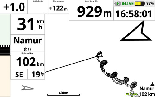 Imagen 6 de 6 de Xc Track Sensor Variometro Giroscopio Para Android Parapente