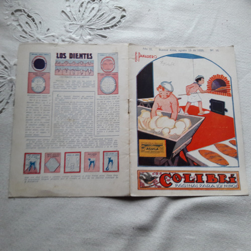 Revista Colibri Nª 16 Año 1929 Aguila Saint El Panadero (Usado)