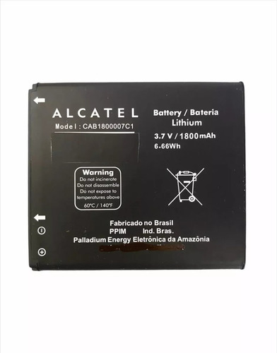 Flex Carga Bateira Alcatel Pop C5 5037e Cab1800007c1 Origina