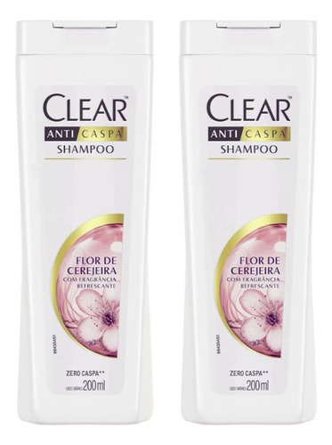 Shampoo Clear 200ml Flor Cereja-kit C/2un