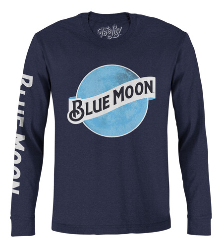 Tee Luv Camisa De Cerveza Blue Moon De Manga Larga (navy Hea