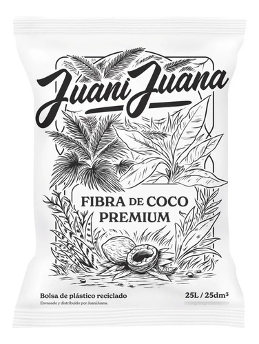 Sustrato Profesional Fibra De Coco 25lt Juanijuana 100% Coco