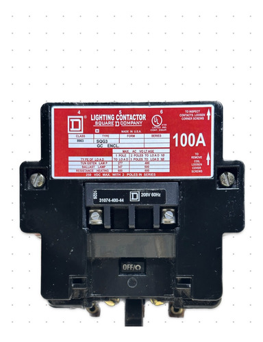 Contactor Magnetico Squared 8903 Sqg3 3 Polos 100 Amp