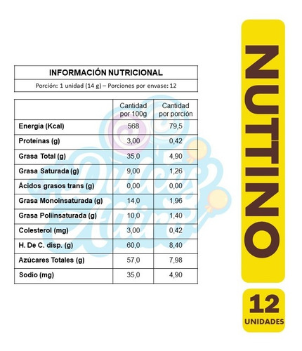 Nuttino De Colombina - Crema Sabor Chocolate(caja Con 12 Un)