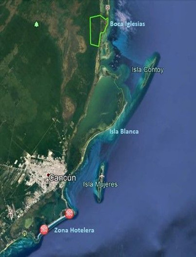 Terreno 2,500 Hectareas Quintana Roo Boca Iglesias Isla Muje
