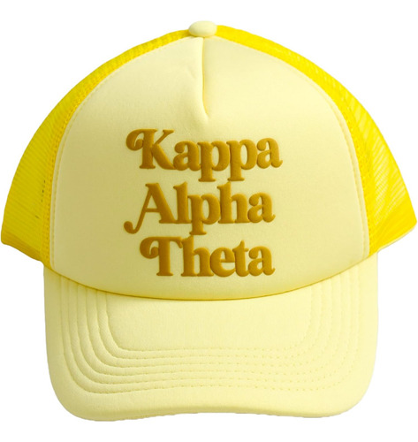 Kappa Alpha Theta Gorra De Béisbol Sombrero De Malla Amarillo Talla Única