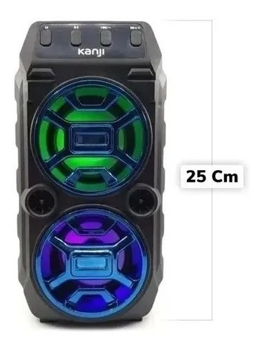 Imagen 3 de 5 de Parlante Inalambrico Portatil C/luces Led Bluetooth 10w Bora