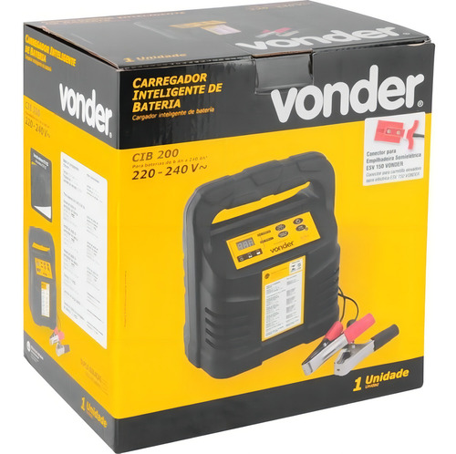 Carregador Inteligente De Bateria Cib200 Com Conector Vonder