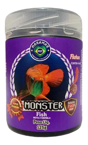 Maramar Ração Monster Fish 125g Para Peixes Ornamentais