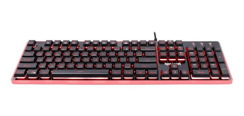 Imagen 2 de 4 de Teclado gamer Redragon Dyaus K509 QWERTY español latinoamérica color negro con luz de 7 colores