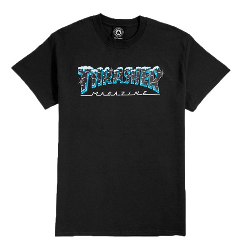 Thrasher Remera Lifestyle Hombre Ice Negro Blw